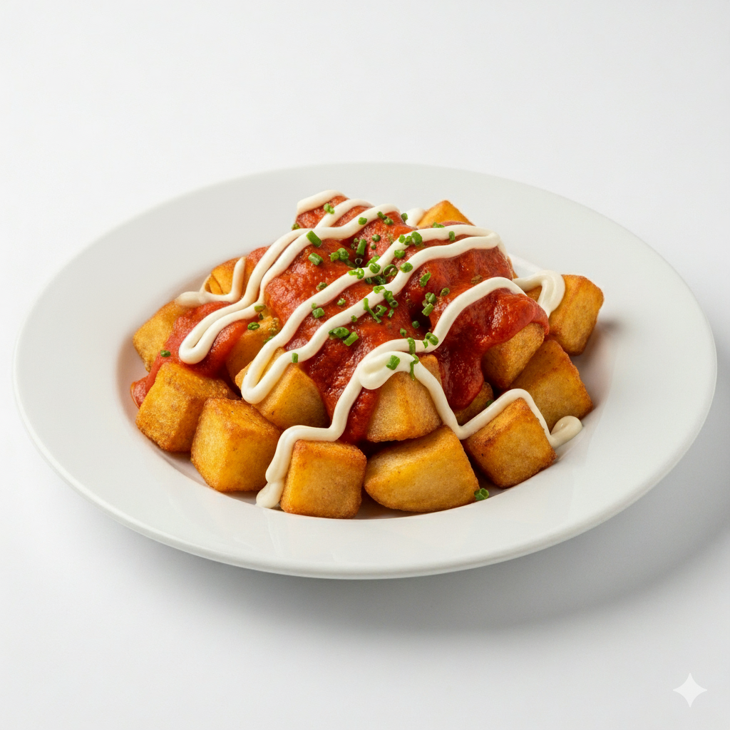 Papas bravas con salsa Manolito